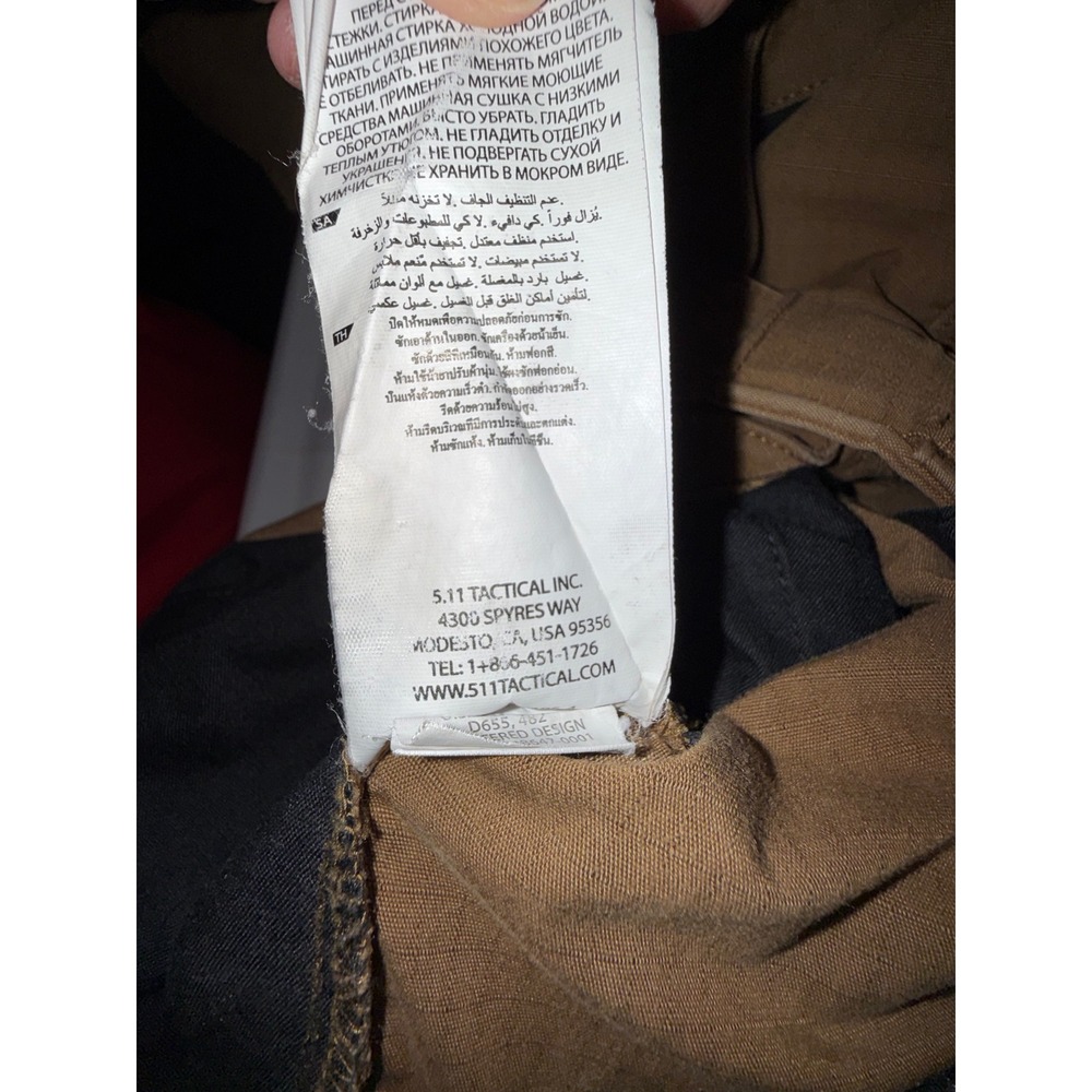 5.11 Tactical‎ Stryke Khaki Tan Ripstop Cargo Pants Mens 34x32 TLBLIN-4389-1 - Picture 7 of 8